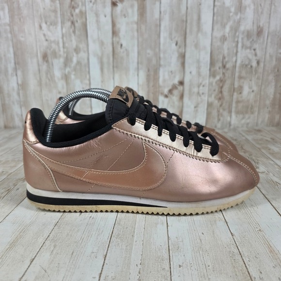 Nike Cortez Basic SL Metallic Bronze Rose Gold Sneakers Shoes Women's US 10 - Picture 1 of 8